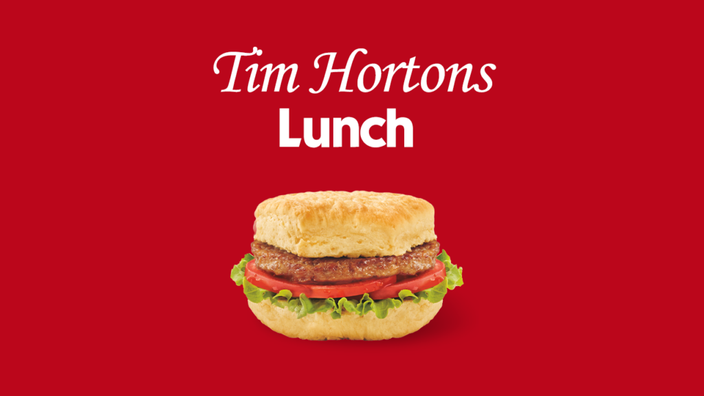 Tim Hortons Lunch Menu